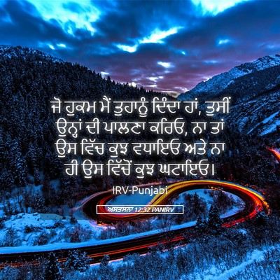 Picture 05 - ਅਸਤਸਨਾ 12:32 PANIRV - ਜੋ ਹੁਕਮ ਮੈਂ - Bible Verse Picture