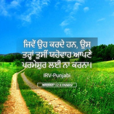 Picture 05 - ਅਸਤਸਨਾ 12:4 PANIRV - ਜਿਵੇਂ ਉਹ ਕਰਦੇ ਹਨ, - Bible Verse Picture