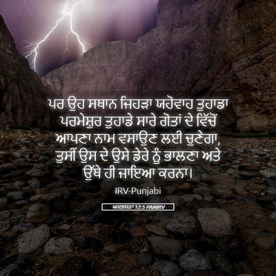 Picture 05 - ਅਸਤਸਨਾ 12:5 PANIRV - ਪਰ ਉਹ ਸਥਾਨ ਜਿਹੜਾ - Bible Verse Picture