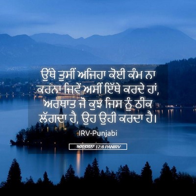 Picture 05 - ਅਸਤਸਨਾ 12:8 PANIRV - ਉੱਥੇ ਤੁਸੀਂ ਅਜਿਹਾ - Bible Verse Picture