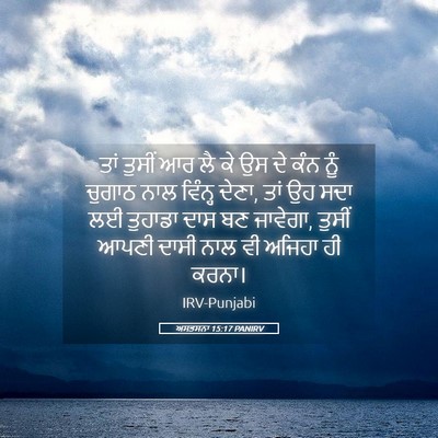 Picture 05 - ਅਸਤਸਨਾ 15:17 PANIRV - ਤਾਂ ਤੁਸੀਂ ਆਰ ਲੈ ਕੇ - Bible Verse Picture