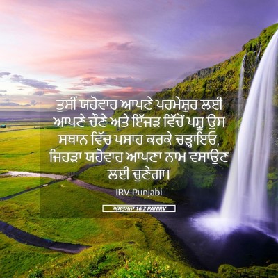 Picture 05 - ਅਸਤਸਨਾ 16:2 PANIRV - ਤੁਸੀਂ ਯਹੋਵਾਹ ਆਪਣੇ - Bible Verse Picture