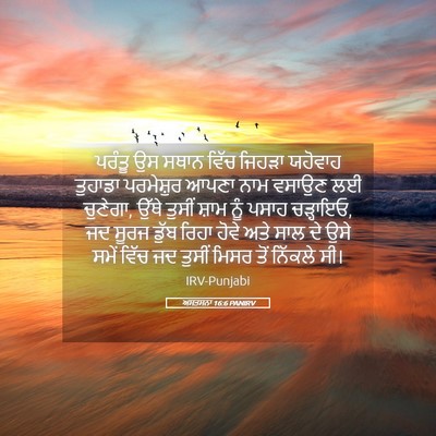 Picture 05 - ਅਸਤਸਨਾ 16:6 PANIRV - ਪਰੰਤੂ ਉਸ ਸਥਾਨ ਵਿੱਚ - Bible Verse Picture