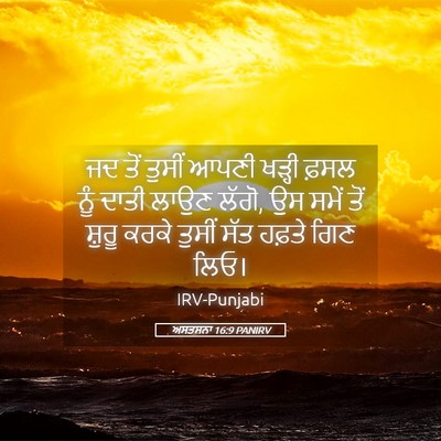 Picture 05 - ਅਸਤਸਨਾ 16:9 PANIRV - ਜਦ ਤੋਂ ਤੁਸੀਂ ਆਪਣੀ - Bible Verse Picture
