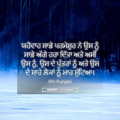Picture 05 - ਅਸਤਸਨਾ 2:33 PANIRV - ਯਹੋਵਾਹ ਸਾਡੇ - Bible Verse Picture