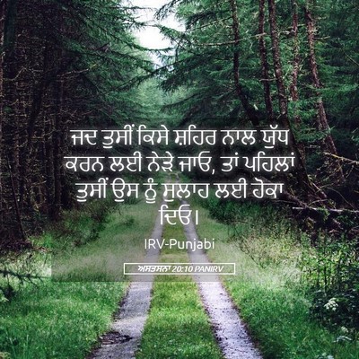 Picture 05 - ਅਸਤਸਨਾ 20:10 PANIRV - ਜਦ ਤੁਸੀਂ ਕਿਸੇ - Bible Verse Picture