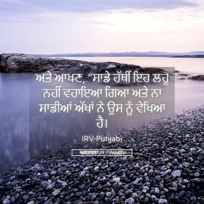 Picture 05 - ਅਸਤਸਨਾ 21:7 PANIRV - ਅਤੇ ਆਖਣ, “ਸਾਡੇ - Bible Verse Picture