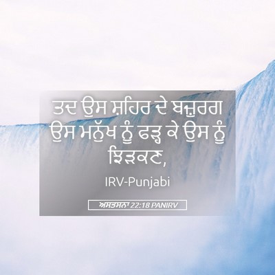 Picture 05 - ਅਸਤਸਨਾ 22:18 PANIRV - ਤਦ ਉਸ ਸ਼ਹਿਰ ਦੇ - Bible Verse Picture