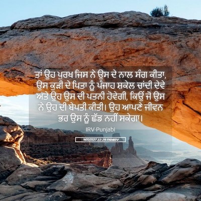 Picture 05 - ਅਸਤਸਨਾ 22:29 PANIRV - ਤਾਂ ਉਹ ਪੁਰਖ ਜਿਸ ਨੇ - Bible Verse Picture