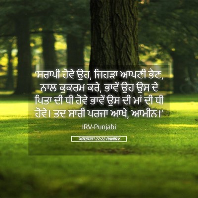 Picture 05 - ਅਸਤਸਨਾ 27:22 PANIRV - ‘ਸਰਾਪੀ ਹੋਵੇ ਉਹ, - Bible Verse Picture