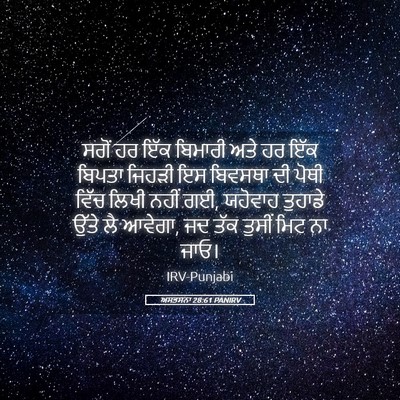 Picture 05 - ਅਸਤਸਨਾ 28:61 PANIRV - ਸਗੋਂ ਹਰ ਇੱਕ ਬਿਮਾਰੀ - Bible Verse Picture