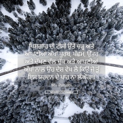 Picture 05 - ਅਸਤਸਨਾ 3:27 PANIRV - ਪਿਸਗਾਹ ਦੀ ਟੀਸੀ - Bible Verse Picture