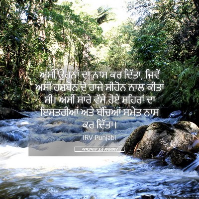 Picture 05 - ਅਸਤਸਨਾ 3:6 PANIRV - ਅਸੀਂ ਉਹਨਾਂ ਦਾ ਨਾਸ - Bible Verse Picture