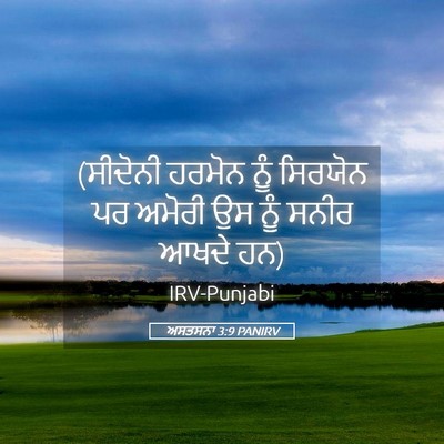 Picture 05 - ਅਸਤਸਨਾ 3:9 PANIRV - (ਸੀਦੋਨੀ ਹਰਮੋਨ ਨੂੰ - Bible Verse Picture