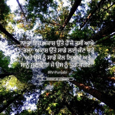 Picture 05 - ਅਸਤਸਨਾ 30:12 PANIRV - ਨਾ ਤਾਂ ਇਹ ਅਕਾਸ਼ - Bible Verse Picture