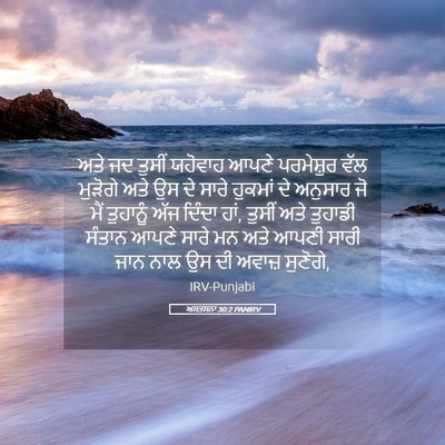 Picture 05 - ਅਸਤਸਨਾ 30:2 PANIRV - ਅਤੇ ਜਦ ਤੁਸੀਂ - Bible Verse Picture