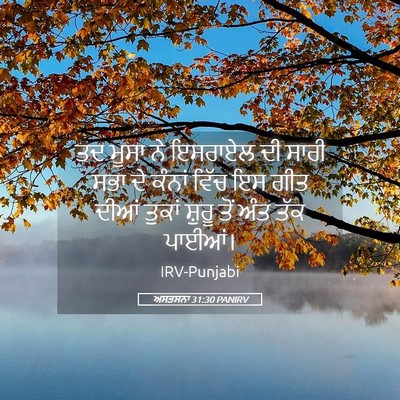 Picture 05 - ਅਸਤਸਨਾ 31:30 PANIRV - ਤਦ ਮੂਸਾ ਨੇ ਇਸਰਾਏਲ - Bible Verse Picture
