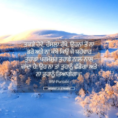 Picture 05 - ਅਸਤਸਨਾ 31:6 PANIRV - ਤਕੜੇ ਹੋਵੋ, ਹੌਂਸਲਾ - Bible Verse Picture
