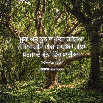 Picture 05 - ਅਸਤਸਨਾ 32:44 PANIRV - ਮੂਸਾ ਅਤੇ ਨੂਨ ਦੇ - Bible Verse Picture