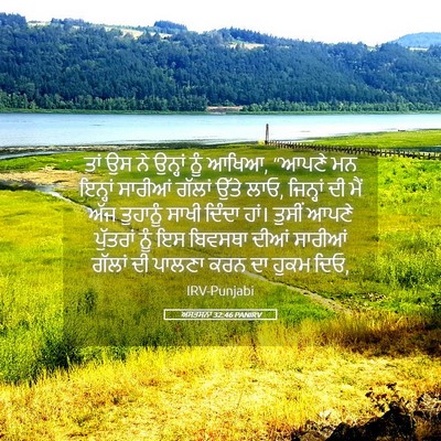 Picture 05 - ਅਸਤਸਨਾ 32:46 PANIRV - ਤਾਂ ਉਸ ਨੇ ਉਨ੍ਹਾਂ - Bible Verse Picture