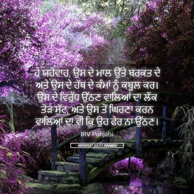 Picture 05 - ਅਸਤਸਨਾ 33:11 PANIRV - ਹੇ ਯਹੋਵਾਹ, ਉਸ ਦੇ - Bible Verse Picture