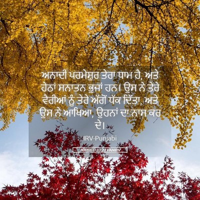 Picture 05 - ਅਸਤਸਨਾ 33:27 PANIRV - ਅਨਾਦੀ ਪਰਮੇਸ਼ੁਰ - Bible Verse Picture