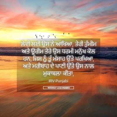 Picture 05 - ਅਸਤਸਨਾ 33:8 PANIRV - ਲੇਵੀ ਲਈ ਉਸ ਨੇ ਆਖਿਆ, - Bible Verse Picture