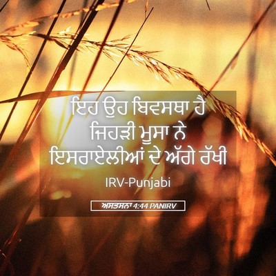 Picture 05 - ਅਸਤਸਨਾ 4:44 PANIRV - ਇਹ ਉਹ ਬਿਵਸਥਾ ਹੈ - Bible Verse Picture