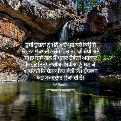 Picture 05 - ਅਸਤਸਨਾ 4:6 PANIRV - ਤੁਸੀਂ ਉਹਨਾਂ ਨੂੰ - Bible Verse Picture