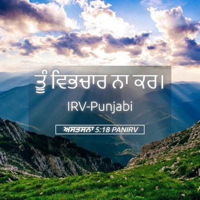 Picture 05 - ਅਸਤਸਨਾ 5:18 PANIRV - ਤੂੰ ਵਿਭਚਾਰ ਨਾ - Bible Verse Picture