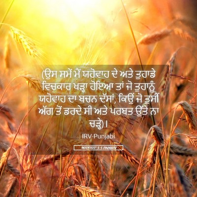 Picture 05 - ਅਸਤਸਨਾ 5:5 PANIRV - (ਉਸ ਸਮੇਂ ਮੈਂ ਯਹੋਵਾਹ - Bible Verse Picture