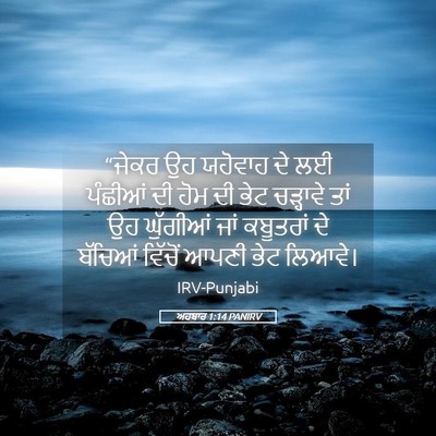 Picture 05 - ਅਹਬਾਰ 1:14 PANIRV - “ਜੇਕਰ ਉਹ ਯਹੋਵਾਹ ਦੇ - Bible Verse Picture