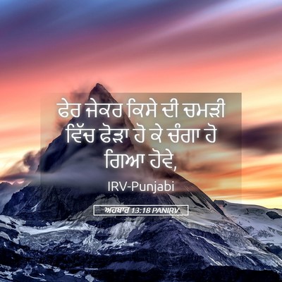 Picture 05 - ਅਹਬਾਰ 13:18 PANIRV - ਫੇਰ ਜੇਕਰ ਕਿਸੇ ਦੀ - Bible Verse Picture