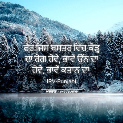 Picture 05 - ਅਹਬਾਰ 13:47 PANIRV - ਫੇਰ ਜਿਸ ਬਸਤਰ ਵਿੱਚ - Bible Verse Picture