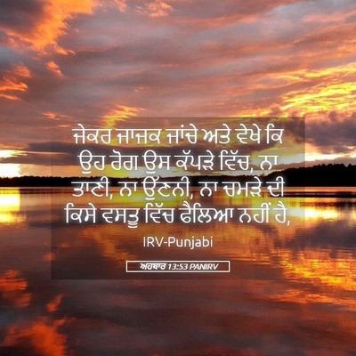 Picture 05 - ਅਹਬਾਰ 13:53 PANIRV - ਜੇਕਰ ਜਾਜਕ ਜਾਂਚੇ - Bible Verse Picture
