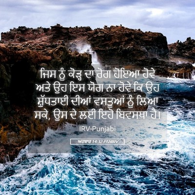 Picture 05 - ਅਹਬਾਰ 14:32 PANIRV - ਜਿਸ ਨੂੰ ਕੋੜ੍ਹ ਦਾ - Bible Verse Picture