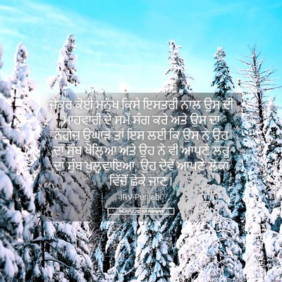 Picture 05 - ਅਹਬਾਰ 20:18 PANIRV - ਜੇਕਰ ਕੋਈ ਮਨੁੱਖ - Bible Verse Picture