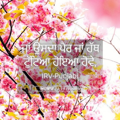 Picture 05 - ਅਹਬਾਰ 21:19 PANIRV - ਜਾਂ ਉਸਦਾ ਪੈਰ ਜਾਂ - Bible Verse Picture