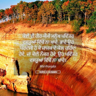 Picture 05 - ਅਹਬਾਰ 22:10 PANIRV - ਕੋਈ ਵੀ ਗੈਰ-ਕੌਮੀ - Bible Verse Picture