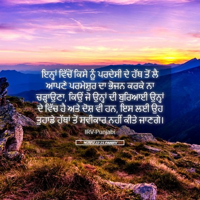 Picture 05 - ਅਹਬਾਰ 22:25 PANIRV - ਇਨ੍ਹਾਂ ਵਿੱਚੋਂ - Bible Verse Picture