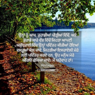 Picture 05 - ਅਹਬਾਰ 22:3 PANIRV - ਉਨ੍ਹਾਂ ਨੂੰ ਆਖ, - Bible Verse Picture