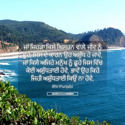 Picture 05 - ਅਹਬਾਰ 22:5 PANIRV - ਜਾਂ ਜਿਹੜਾ ਕਿਸੇ - Bible Verse Picture