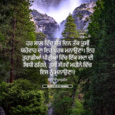 Picture 05 - ਅਹਬਾਰ 23:41 PANIRV - ਹਰ ਸਾਲ ਵਿੱਚ ਸੱਤ ਦਿਨ - Bible Verse Picture