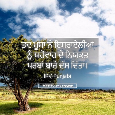 Picture 05 - ਅਹਬਾਰ 23:44 PANIRV - ਤਦ ਮੂਸਾ ਨੇ - Bible Verse Picture