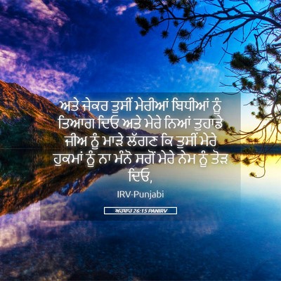 Picture 05 - ਅਹਬਾਰ 26:15 PANIRV - ਅਤੇ ਜੇਕਰ ਤੁਸੀਂ - Bible Verse Picture