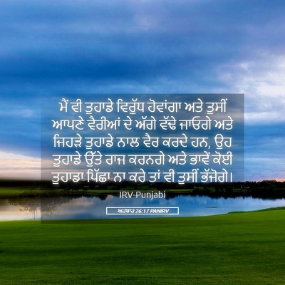 Picture 05 - ਅਹਬਾਰ 26:17 PANIRV - ਮੈਂ ਵੀ ਤੁਹਾਡੇ - Bible Verse Picture
