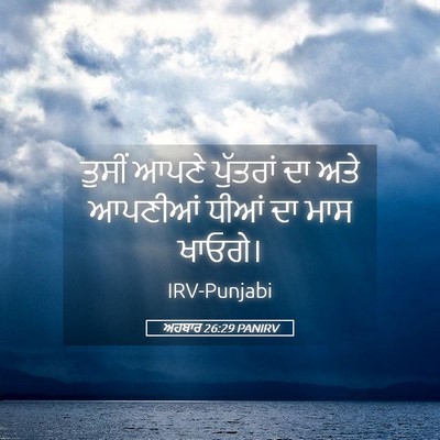 Picture 05 - ਅਹਬਾਰ 26:29 PANIRV - ਤੁਸੀਂ ਆਪਣੇ - Bible Verse Picture