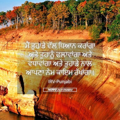 Picture 05 - ਅਹਬਾਰ 26:9 PANIRV - ਮੈਂ ਤੁਹਾਡੇ ਵੱਲ - Bible Verse Picture