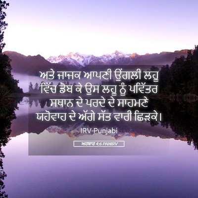 Picture 05 - ਅਹਬਾਰ 4:6 PANIRV - ਅਤੇ ਜਾਜਕ ਆਪਣੀ - Bible Verse Picture