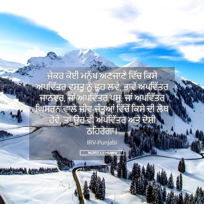 Picture 05 - ਅਹਬਾਰ 5:2 PANIRV - ਜੇਕਰ ਕੋਈ ਮਨੁੱਖ - Bible Verse Picture